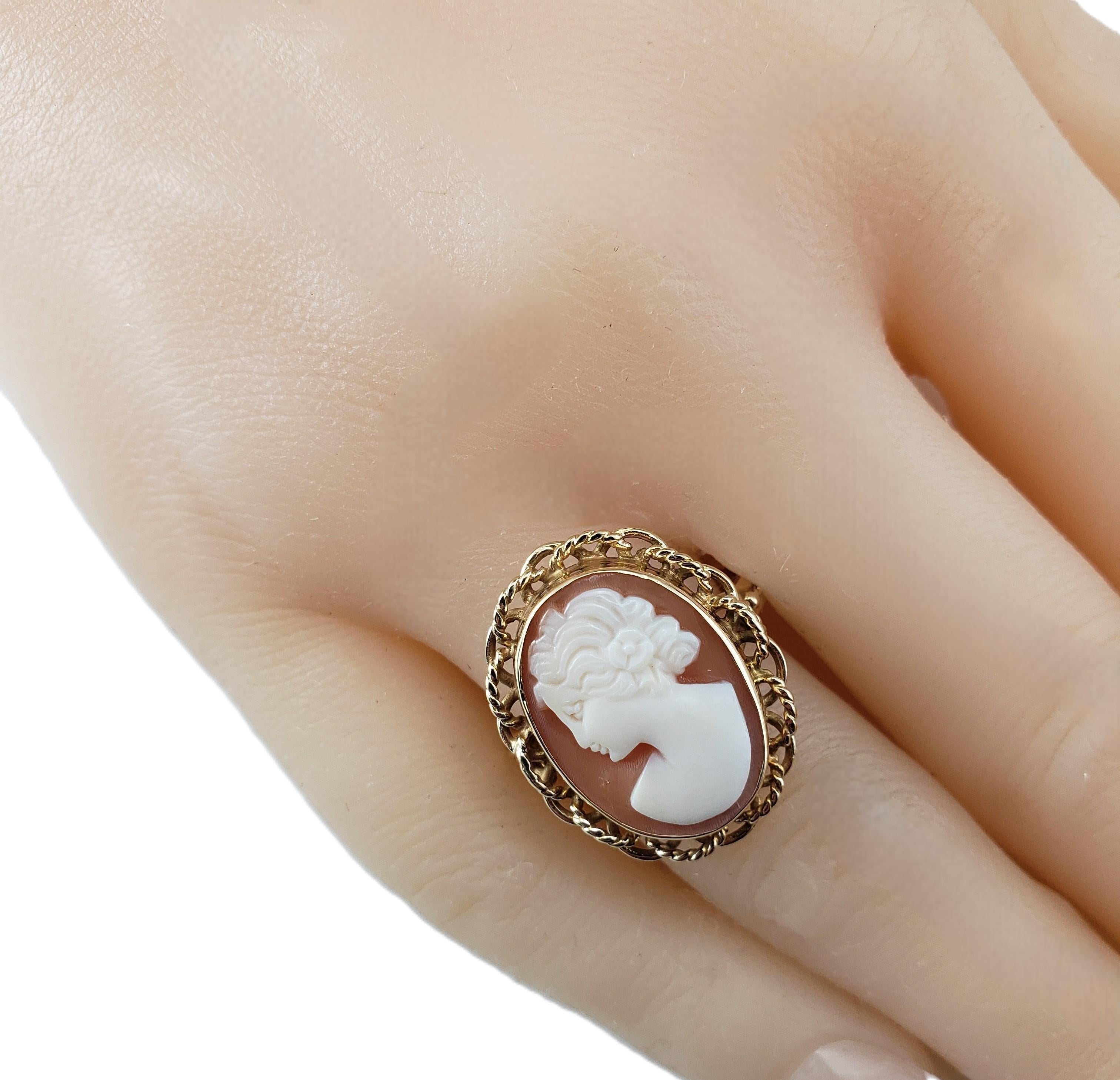 14 Karat Yellow Gold Cameo Ring Size 8 #21855 in vendita 4