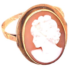 14 Karat Yellow Gold Cameo Ring