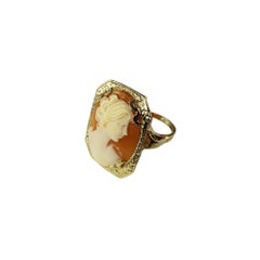 14 Karat Yellow Gold Cameo Ring