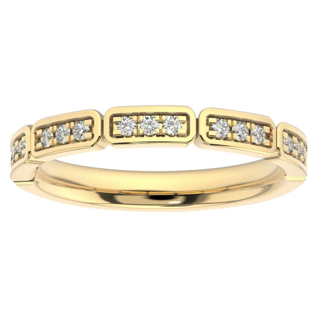 14 Karat Yellow Gold Camila Diamond Ring '1/6 Carat' For Sale