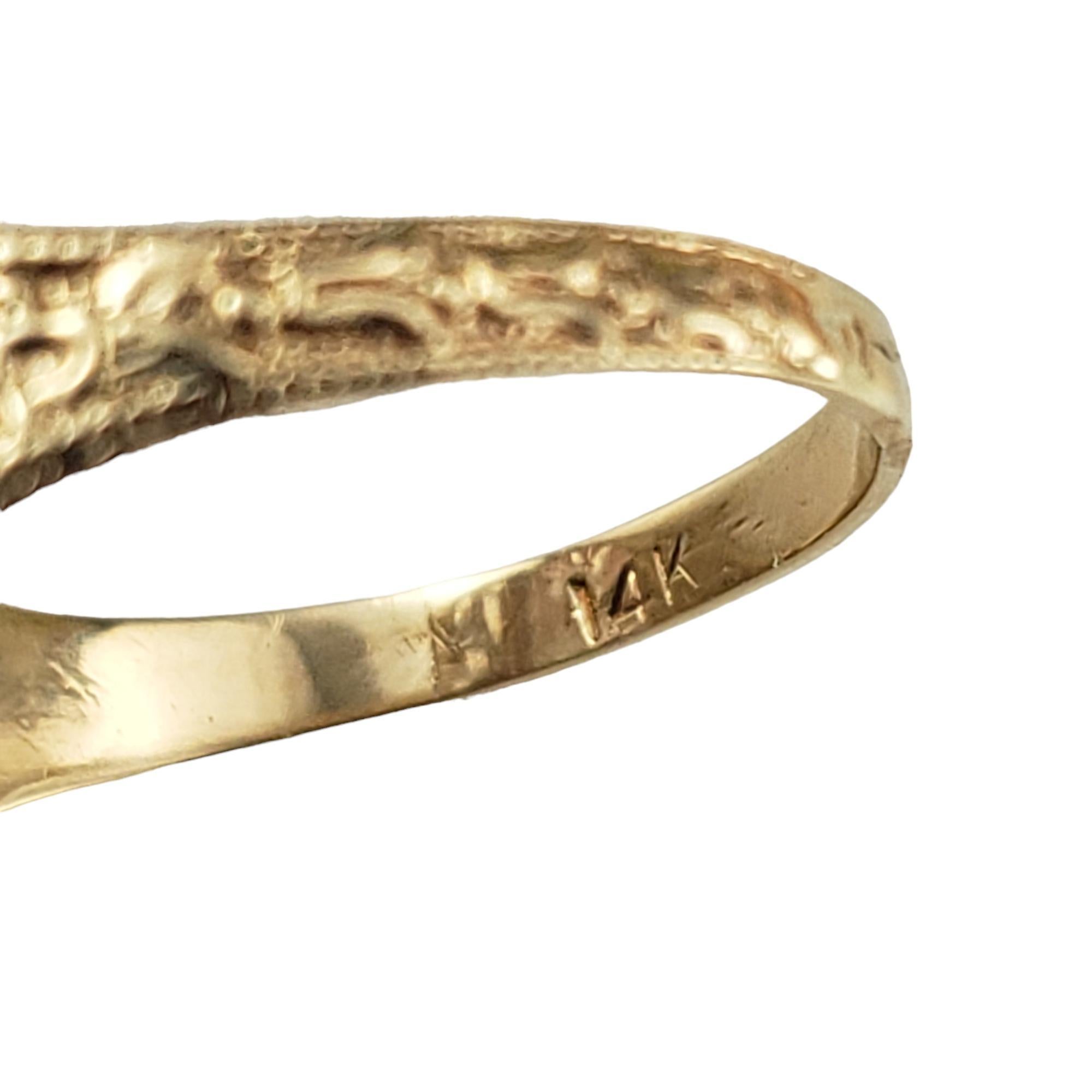 Women's 14 Karat Yellow Gold Camphor Glass and Diamond Ring Size 5.75 #16350