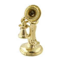 14 Karat Yellow Gold Candlestick Phone Charm