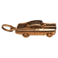 Vintage 14 Karat Yellow Gold Car Charm Pendant