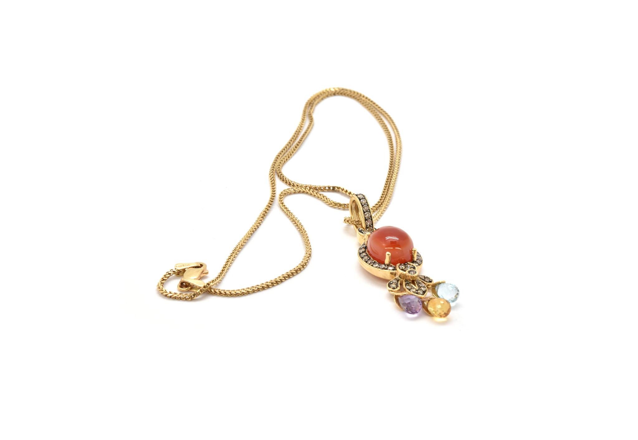 white gold carnelian necklace