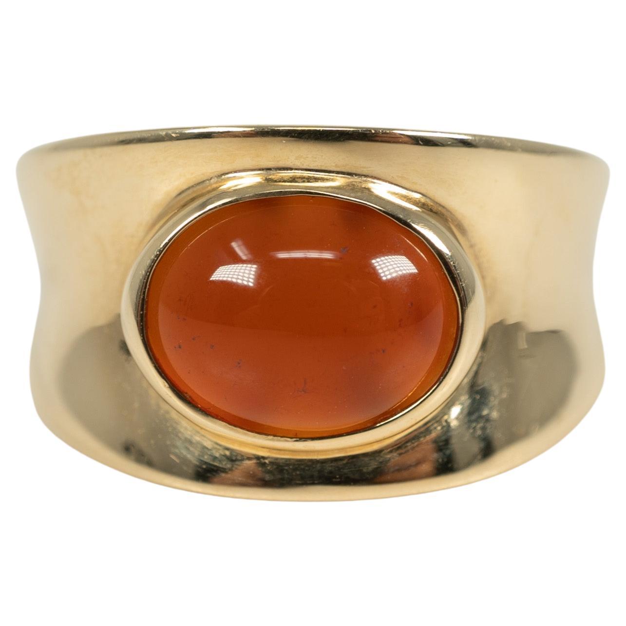 14 Karat Yellow Gold Carnelian Stone Ring For Sale at 1stDibs yellow gold carnelian ring