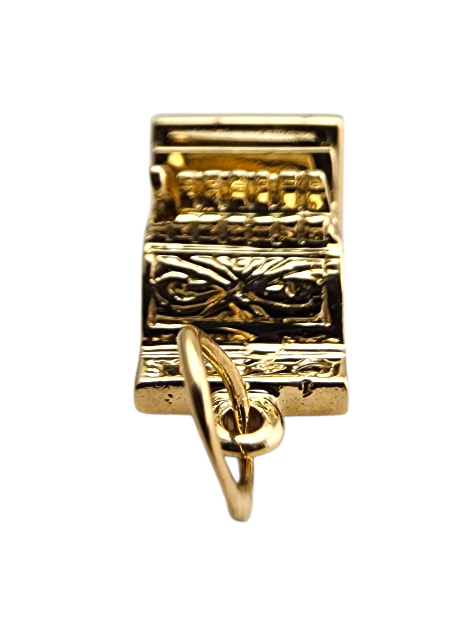 Charme de caisse enregistreuse en or jaune 14 carats #23908 Pour femmes en vente