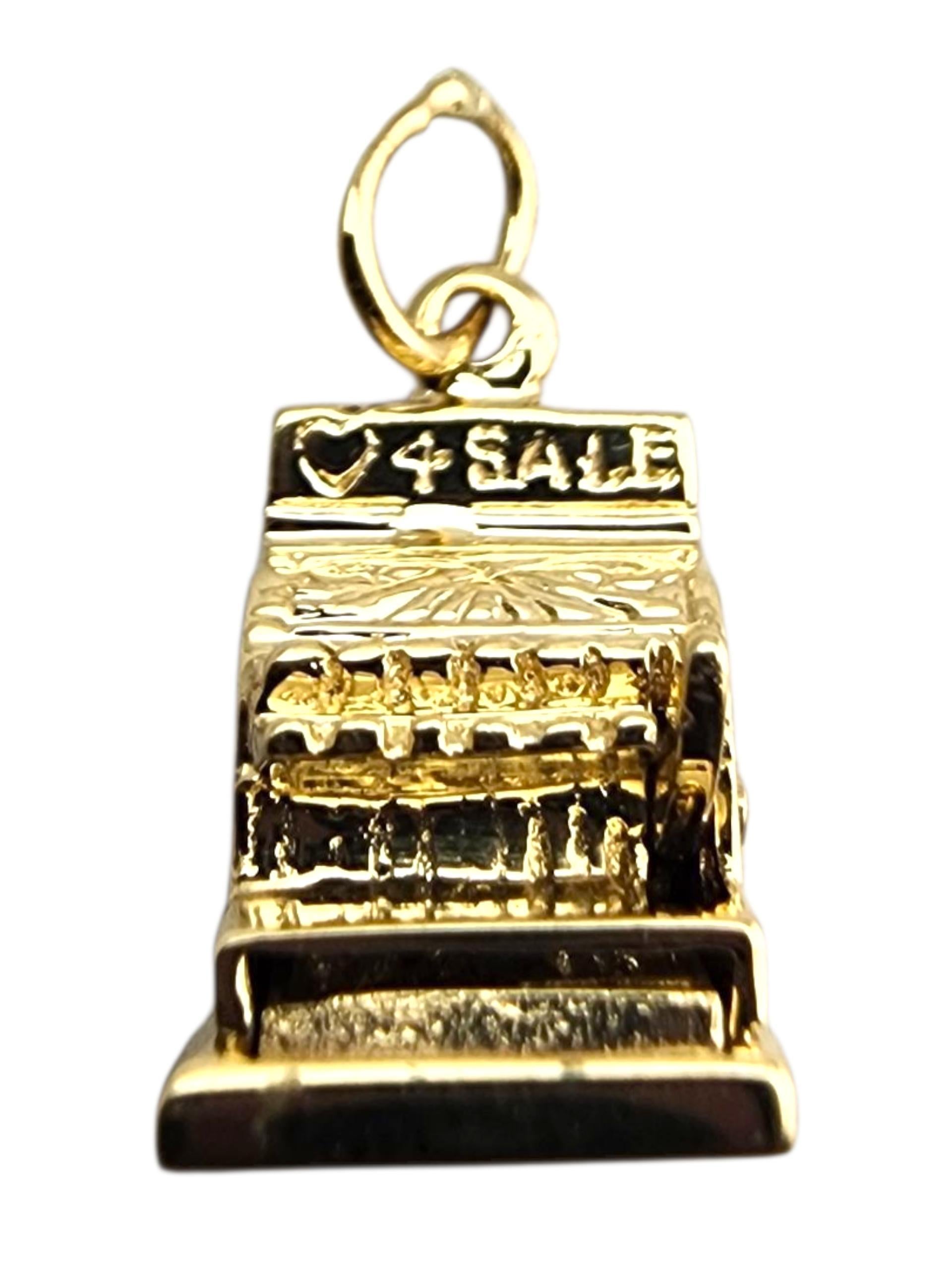 14 Karat Yellow Gold Cash Register Charm #23908