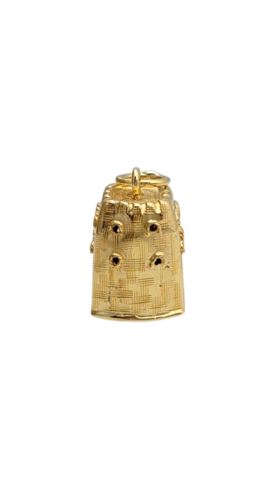 14 Karat Yellow Gold Castle Charm #21630 Damen im Angebot