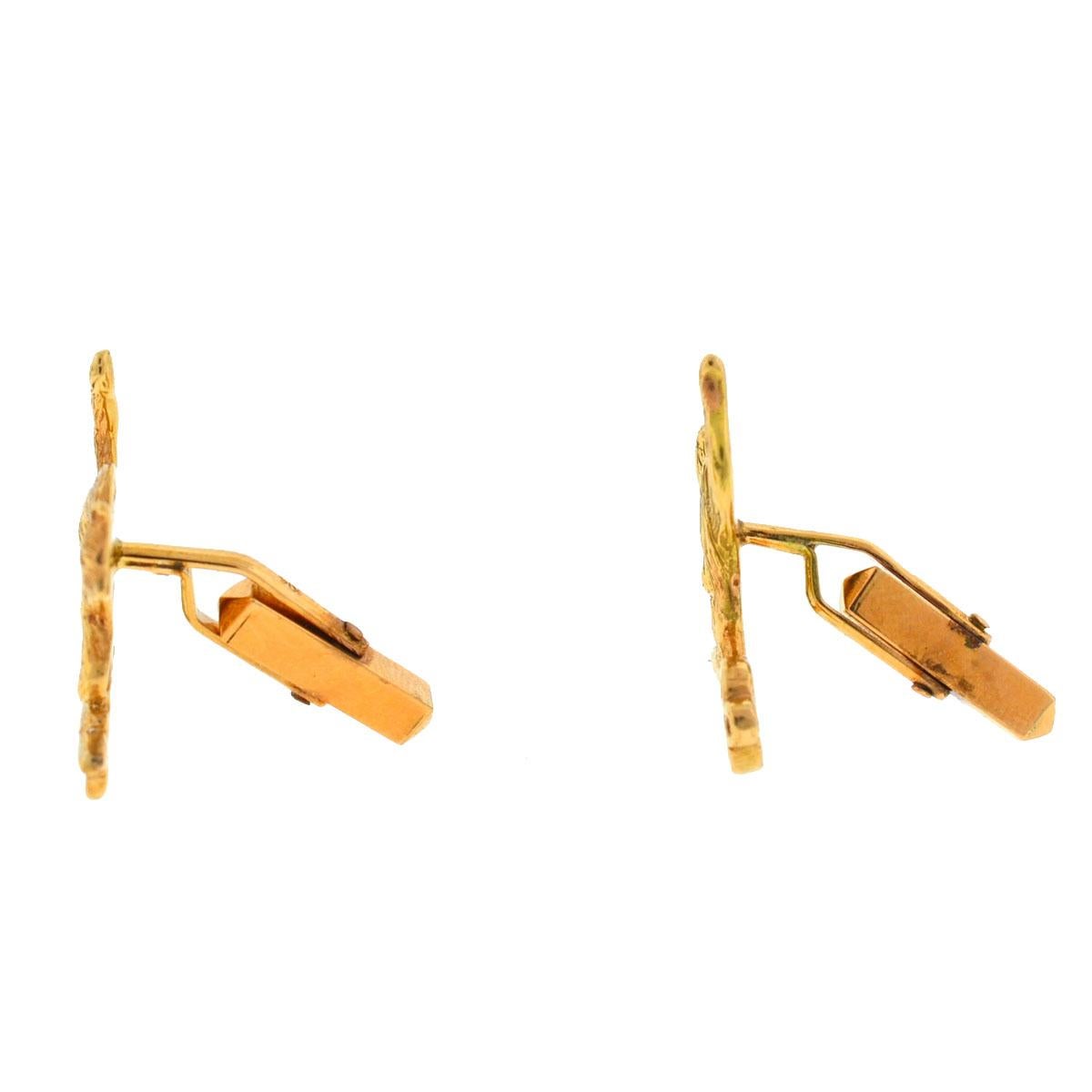 Company-N/A
Style-Cat on Key Cufflinks
Metal-14k Yellow Gold
Stones-N/A
Size-22.27 mm x 2.07 mm
Weight-11.32 Grams
Includes-Cufflinks ONLY 
SkU-2283-1TIM