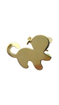 14 Karat Yellow Gold Cat Pendant #20864