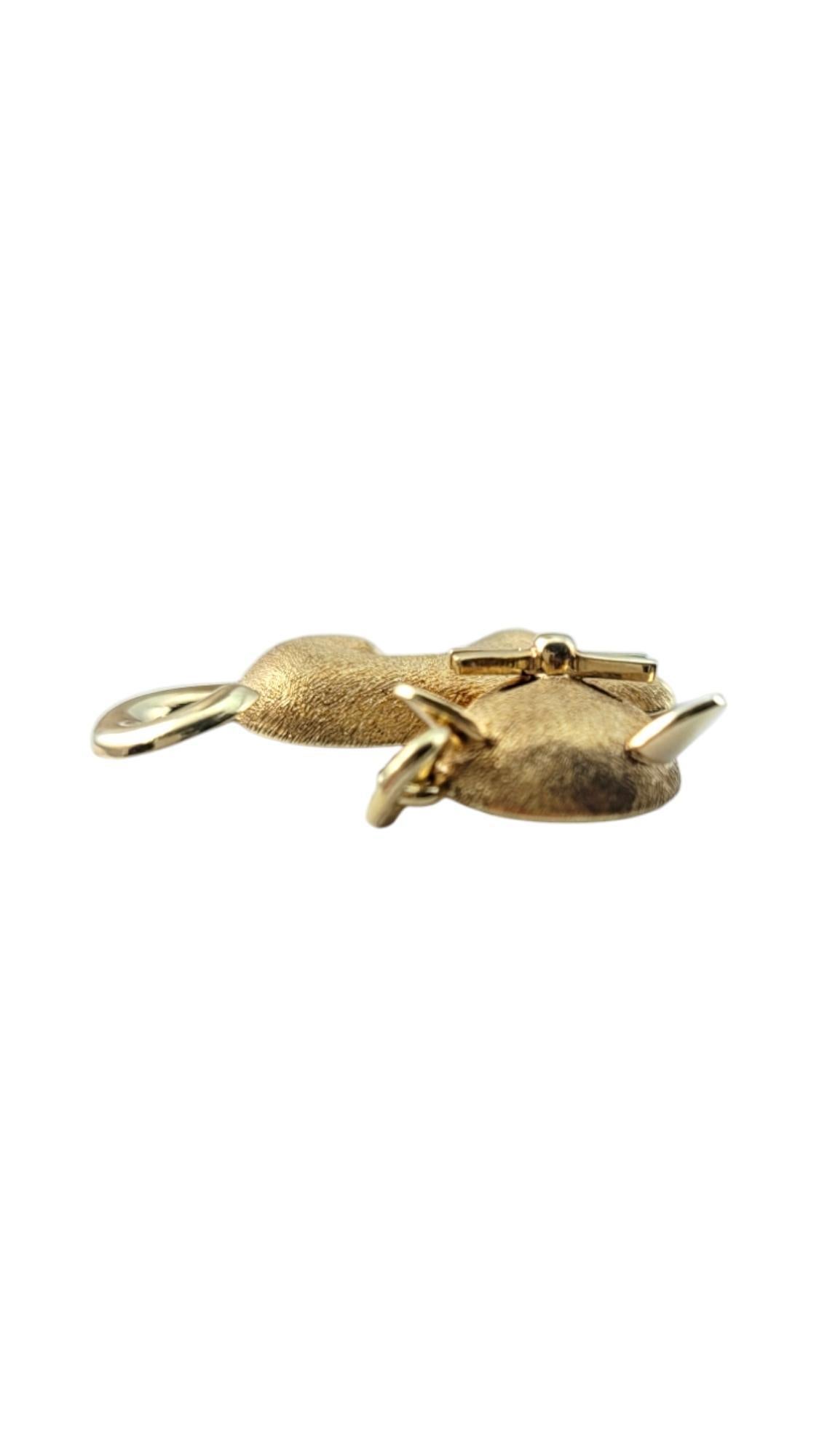 Pendentif chat en or jaune 14 carats n° 20864 en vente 1