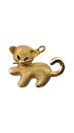 14 Karat Yellow Gold Cat Pendant #20864