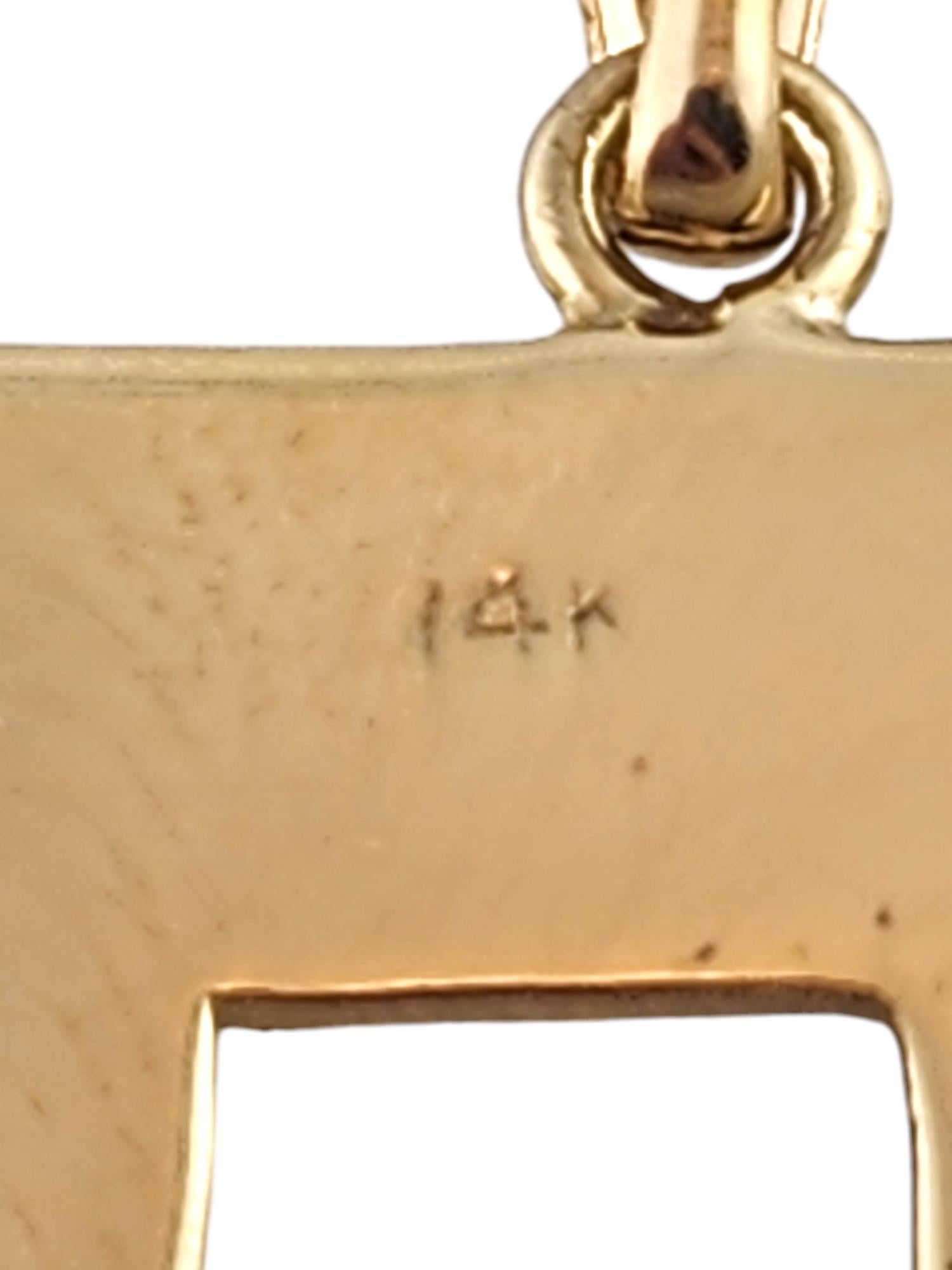 14 Karat Yellow Gold Chai Pendant #19443 2