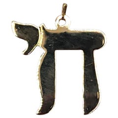 Pendentif chai en or jaune 14 carats #20001