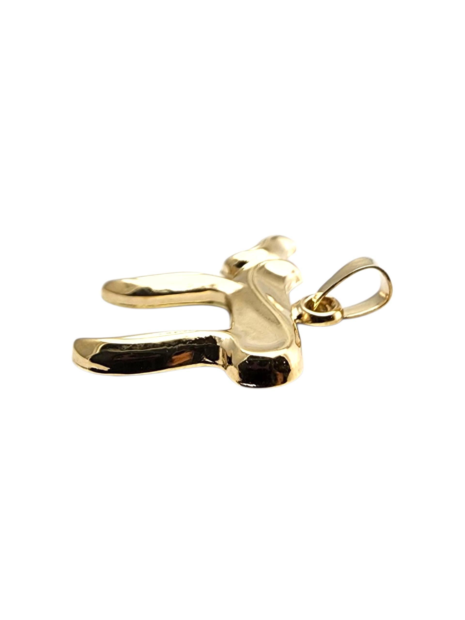 Pendentif Chai en or jaune 14 carats

Ce pendentif Chai en or jaune 14 carats présente un motif magnifiquement travaillé symbolisant la 