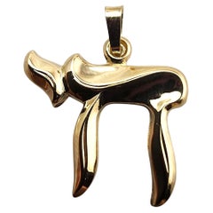 Pendentif Chai en or jaune 14 carats #23505