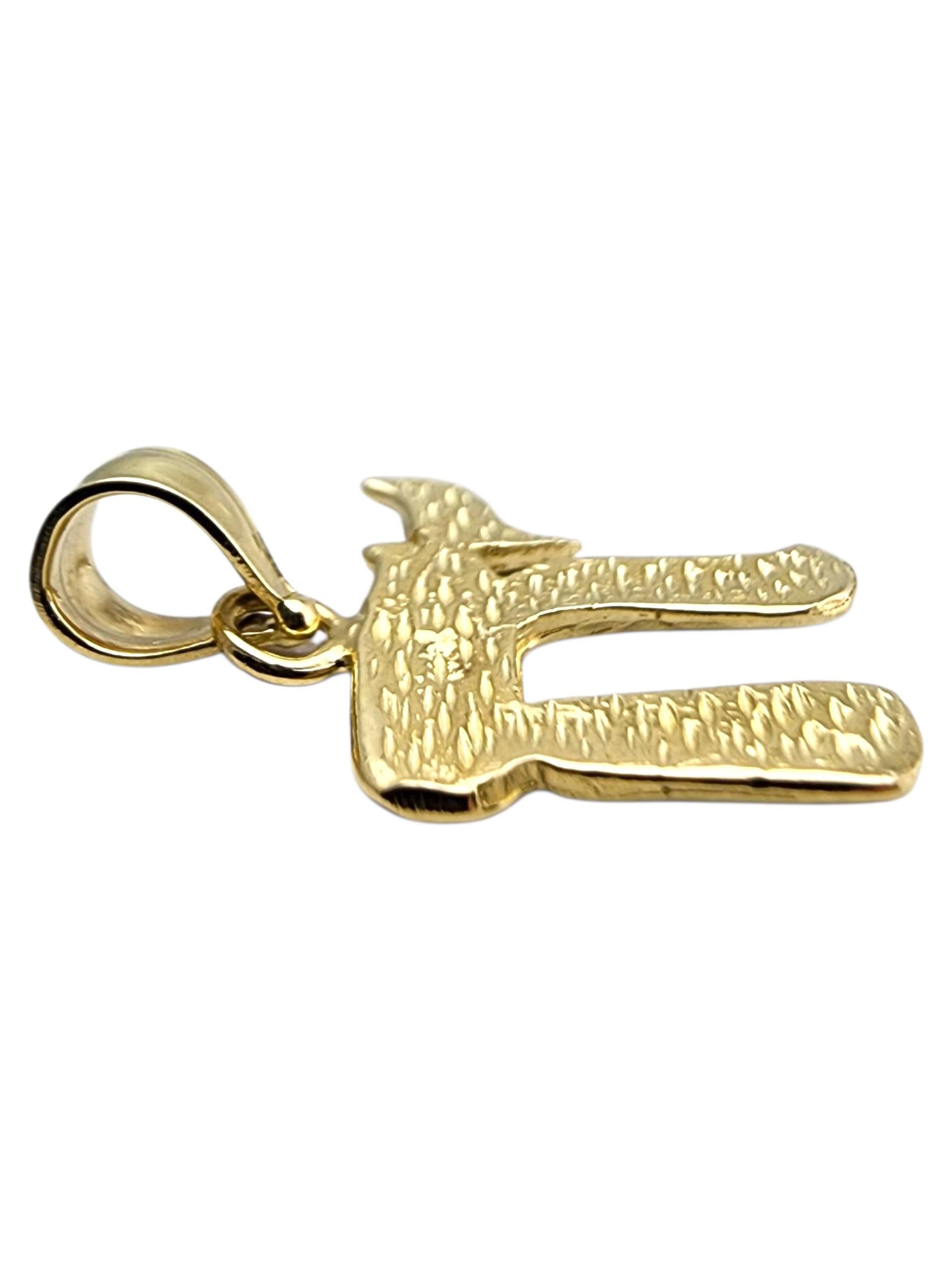 Pendentif Chai en or jaune 14 carats #23578 Bon état - En vente à Washington Depot, CT