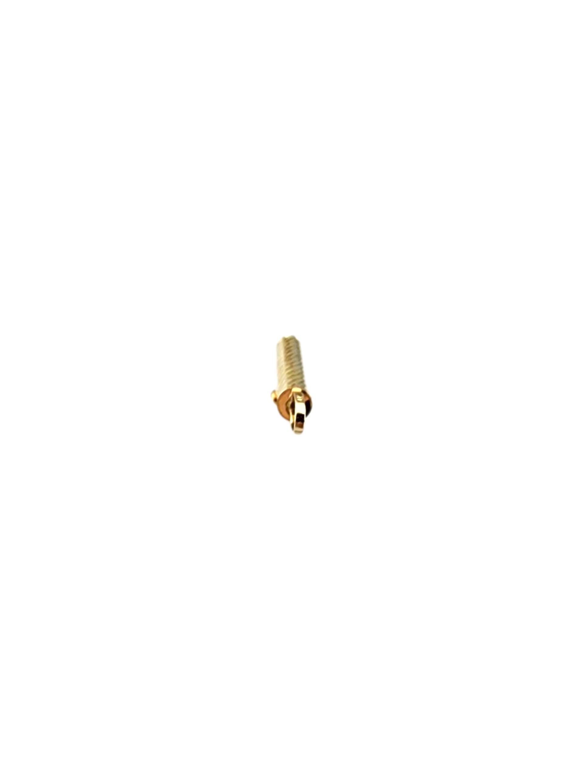 Mezuzah en or jaune 14 carats avec pendentif Chai #23043 Pour femmes en vente