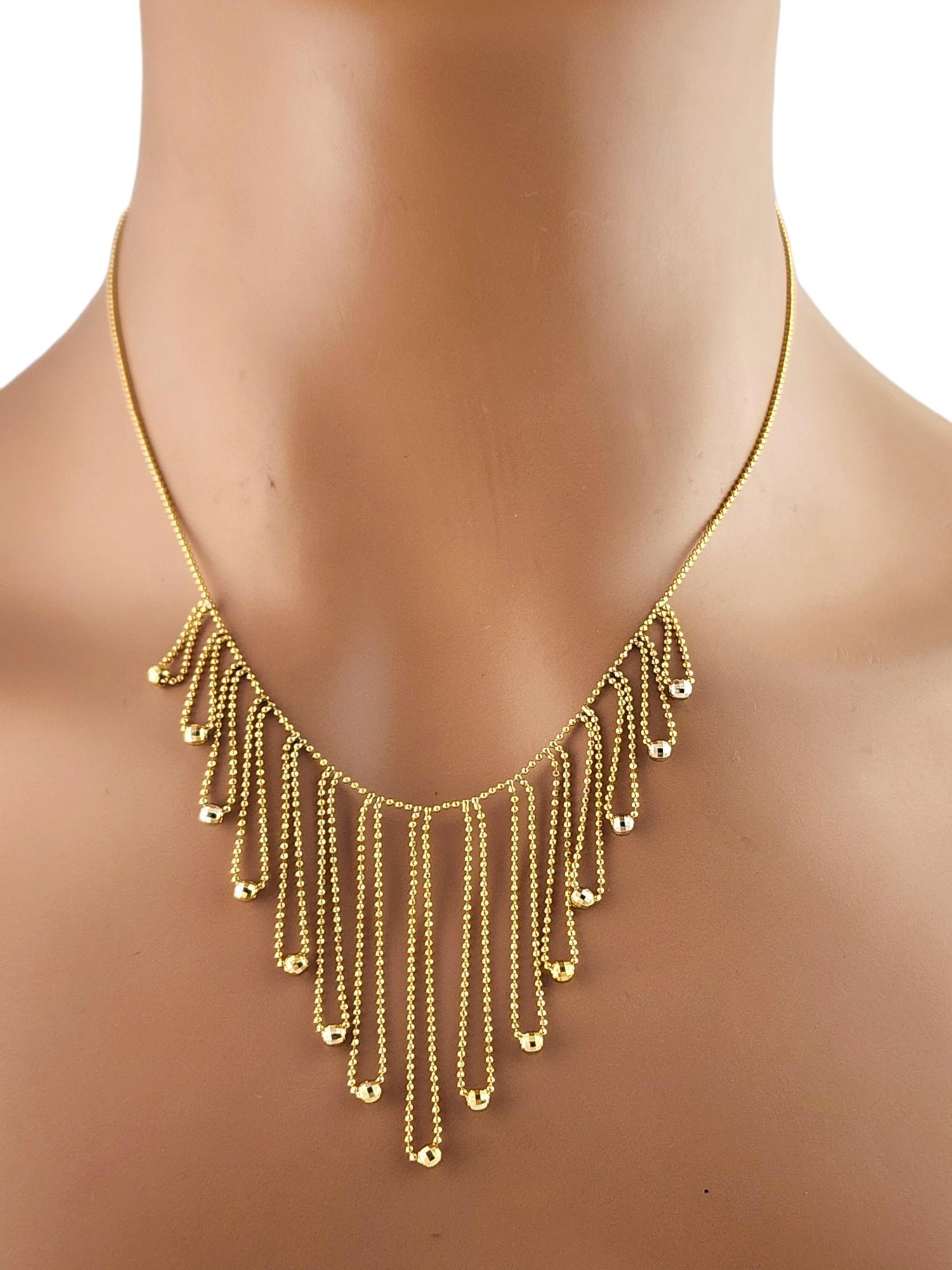14 Karat Yellow Gold Chandelier Collar Necklace #18885 For Sale 3