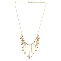 14 Karat Yellow Gold Chandelier Collar Necklace #18885