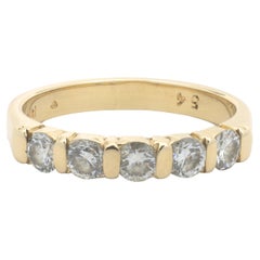 14 Karat Yellow Gold Channel Set Diamond Band