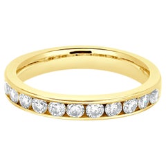 14 Karat Yellow Gold Channel Set Diamond Band