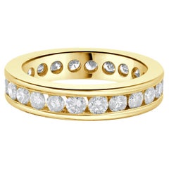14 Karat Gelbgold Eternity-Ring mit Diamanten in Kanalfassung