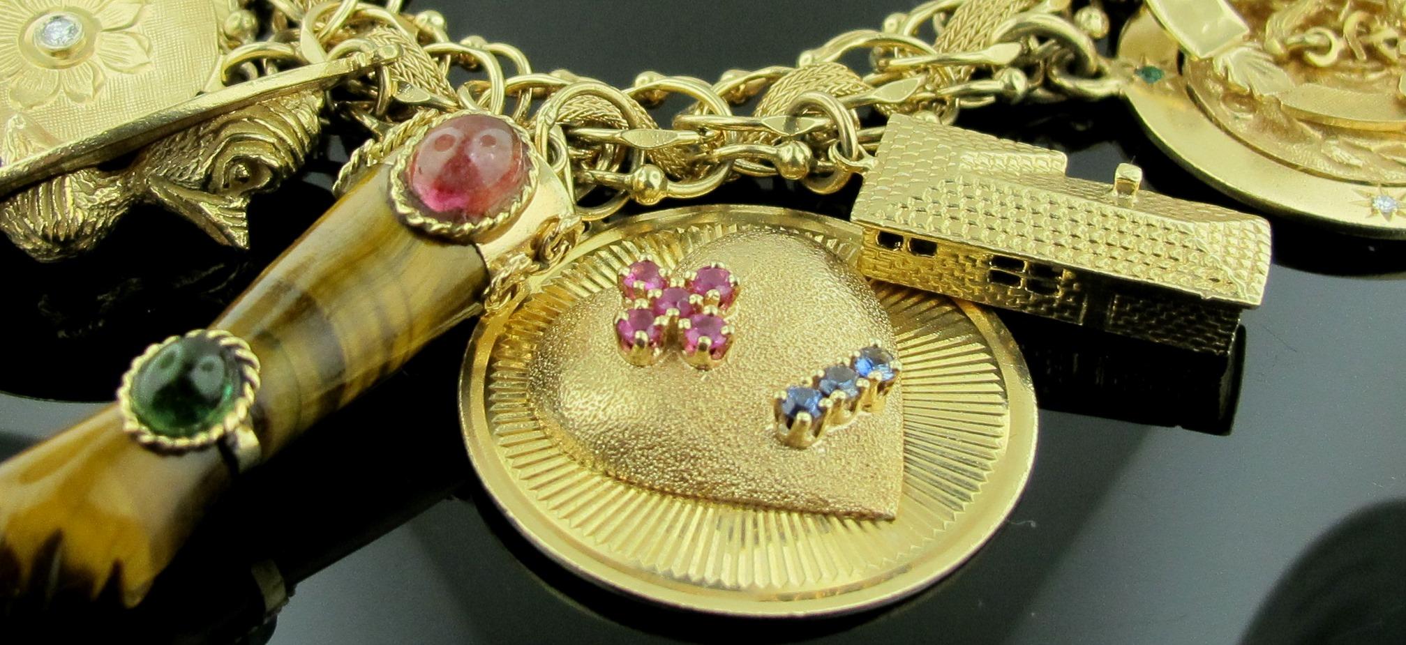 14 karat gold charms for bracelets