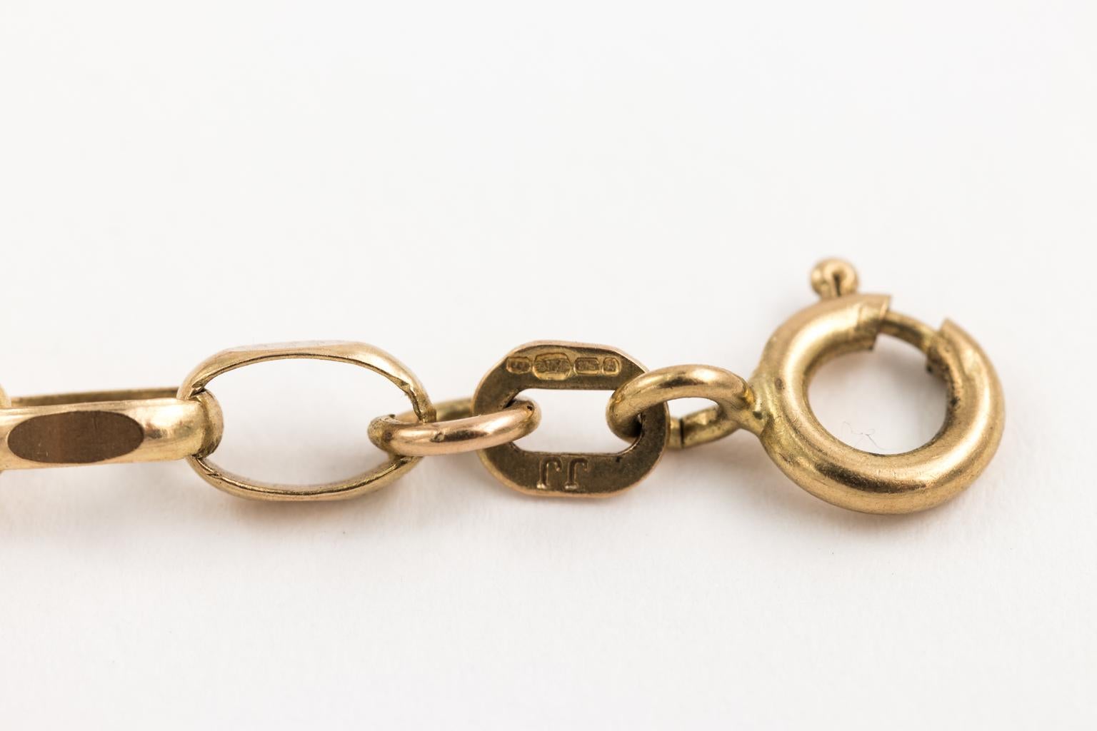 14 Karat Yellow Gold Charm Necklace In Good Condition For Sale In St.amford, CT