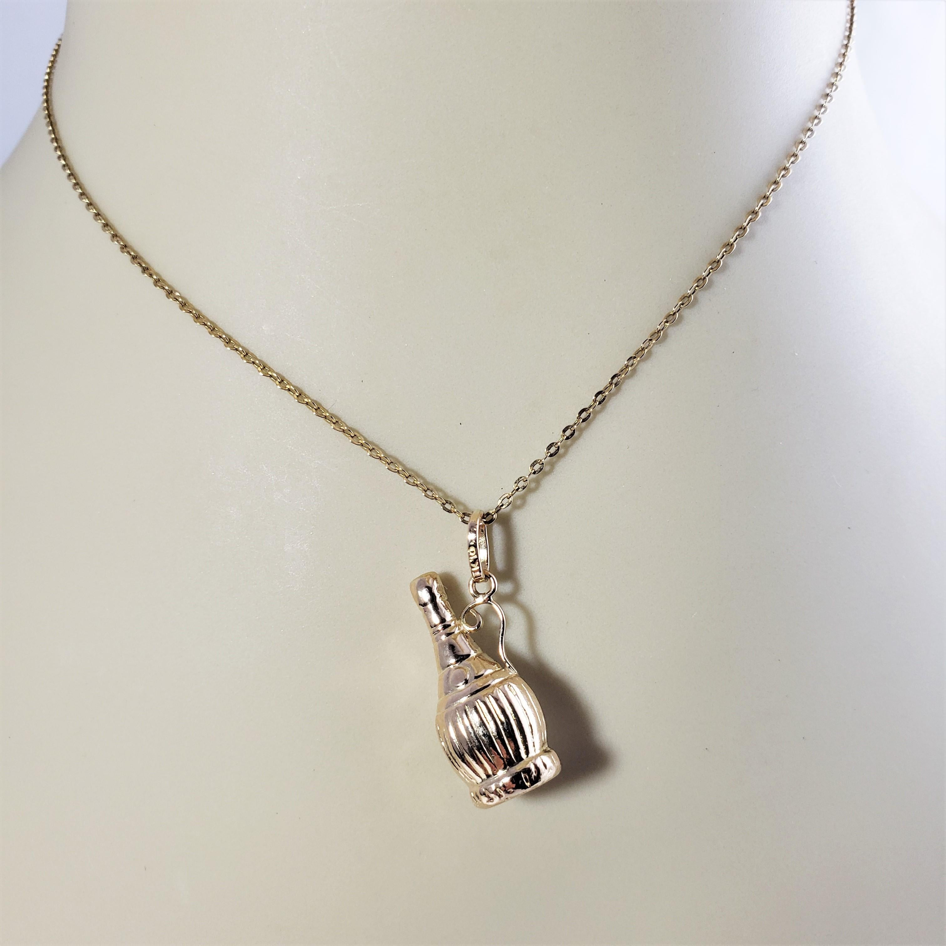 14 Karat Yellow Gold Chianti Wine Bottle Charm 4