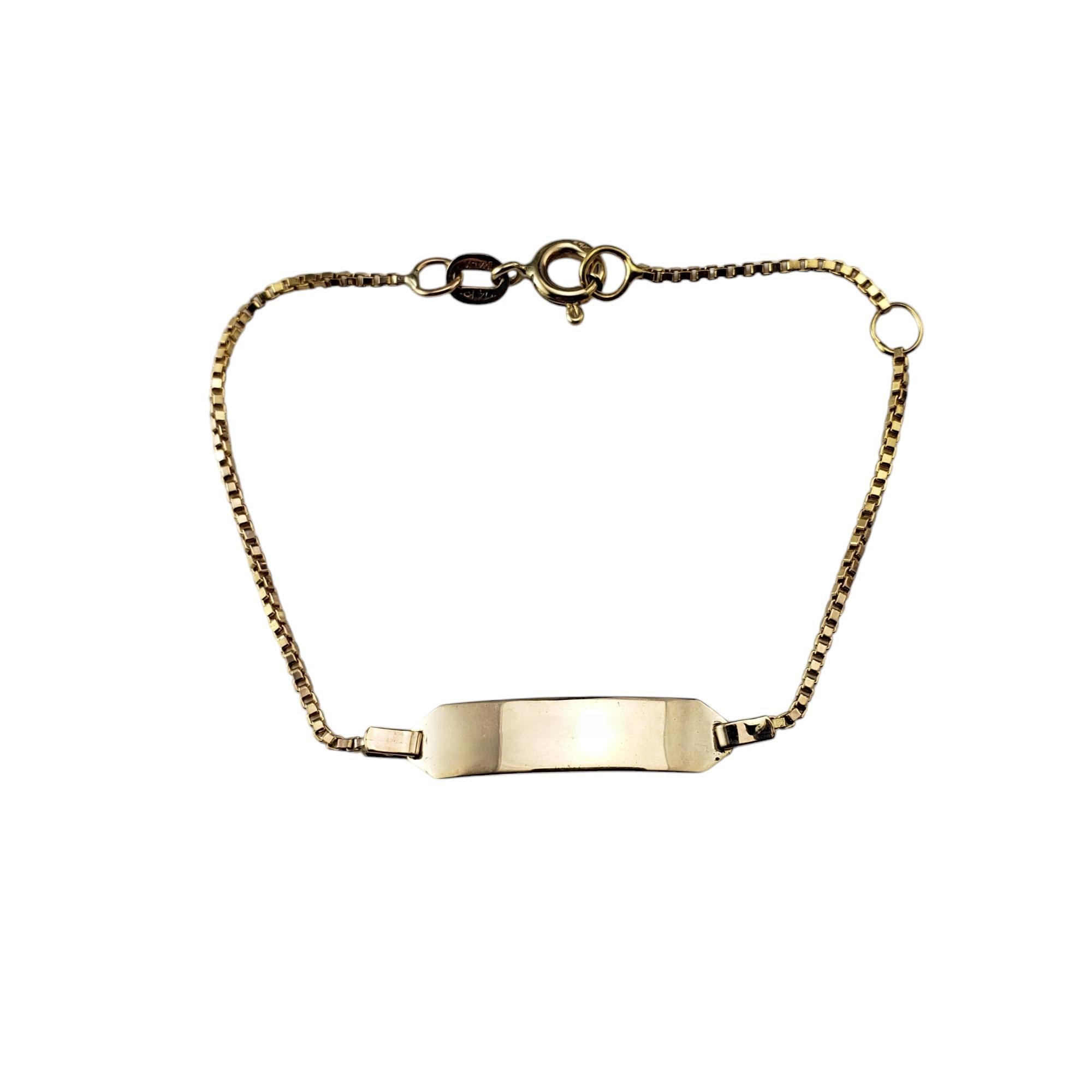 14 Karat Yellow Gold Child's ID Bracelet #20624