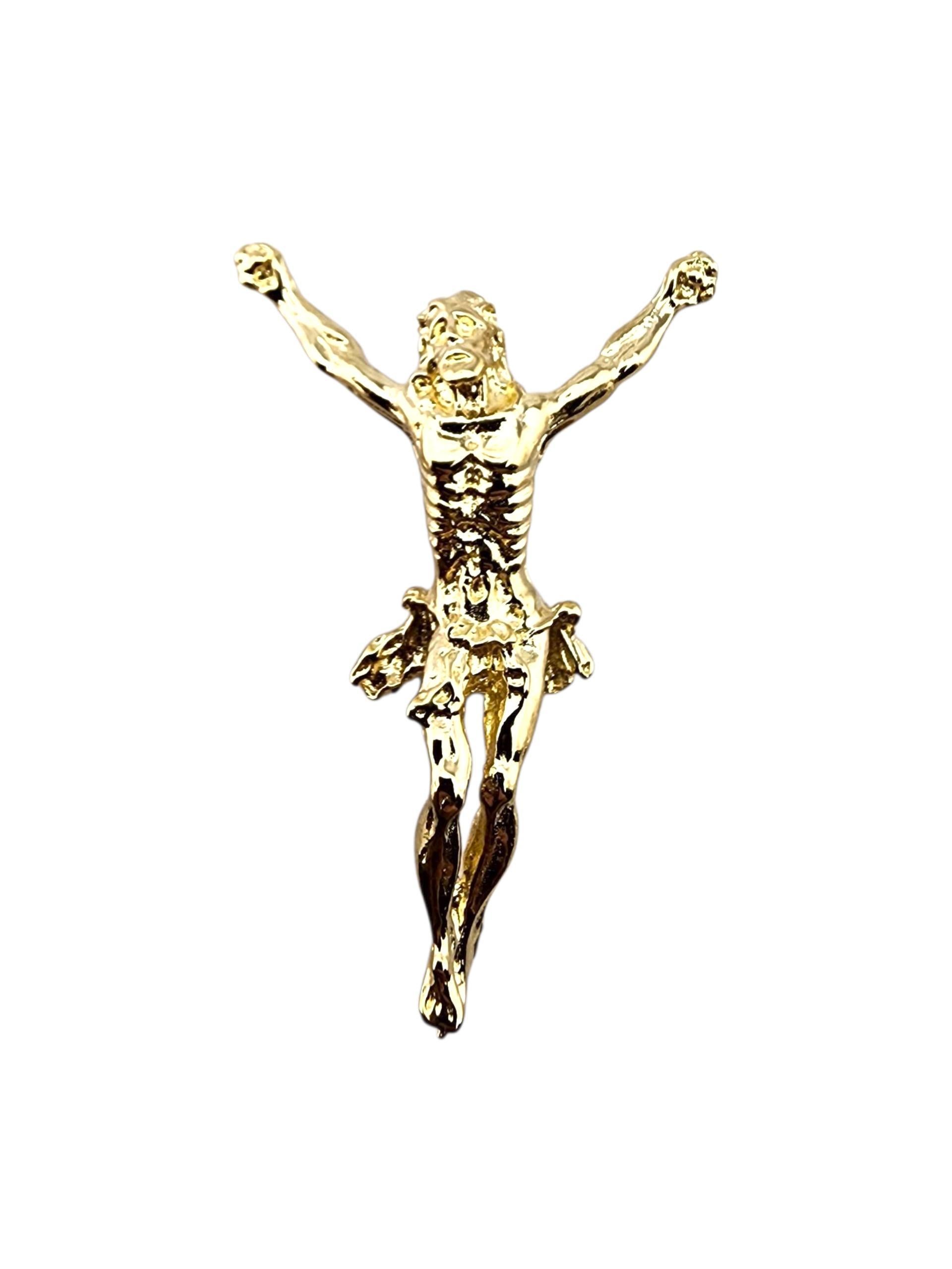 Pendentif Christ / Crucifix en or jaune 14 carats #23166 en vente