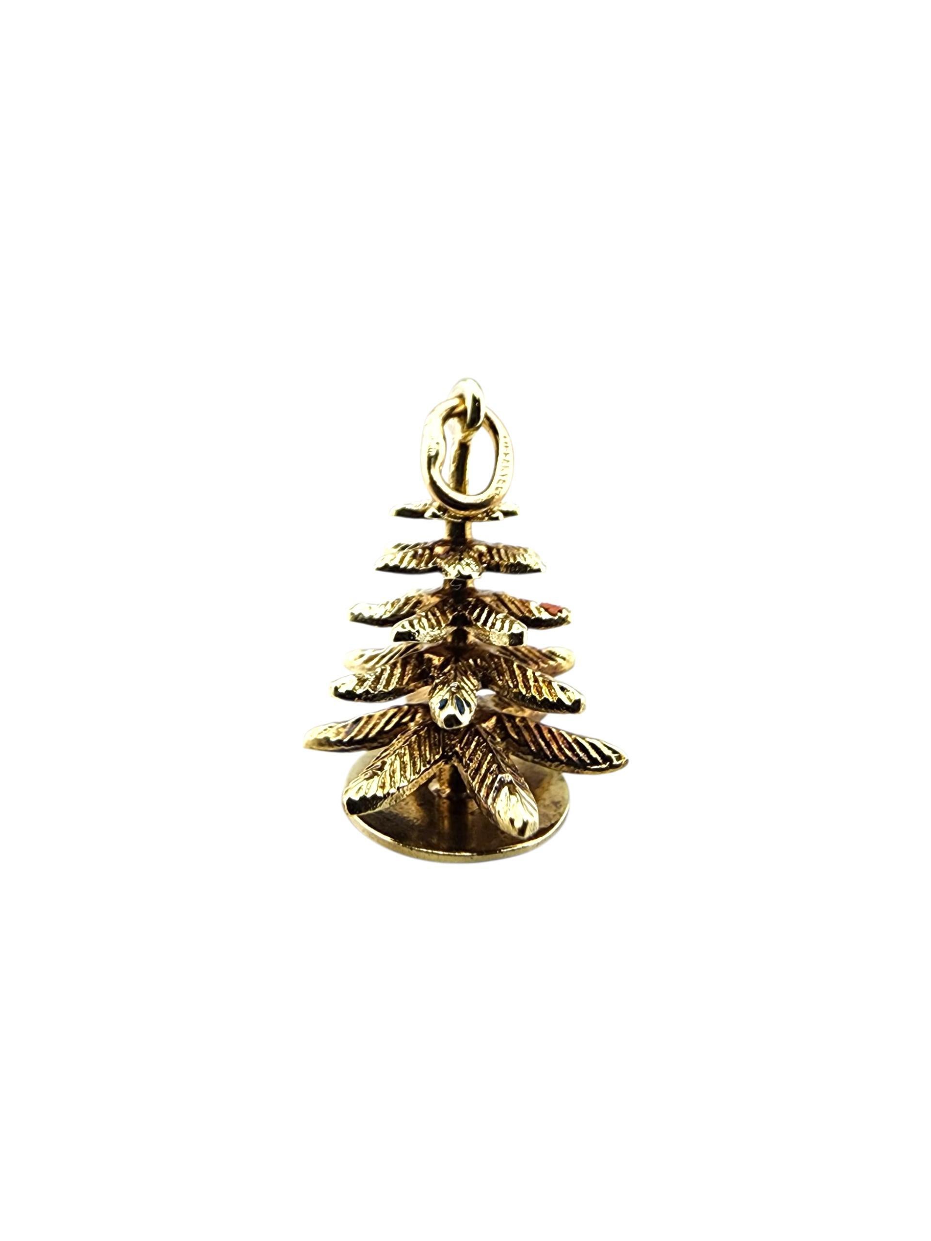 Contemporain Breloque de sapin de Noël en or jaune 14 carats #23172 en vente