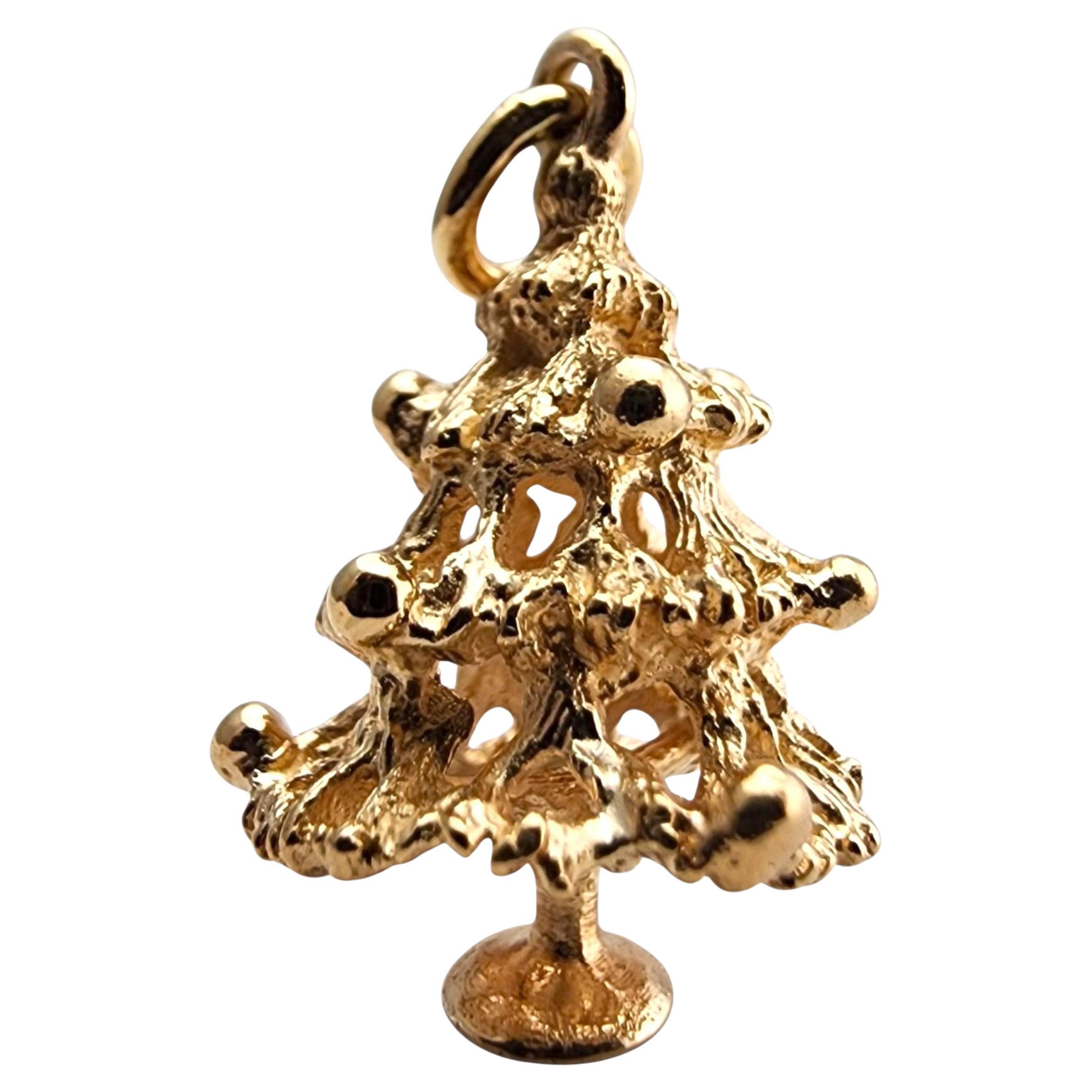 14 Karat Yellow Gold Christmas Tree Charm #23925