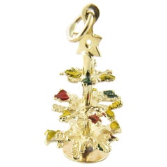 14 Karat Yellow Gold Christmas Tree Charm