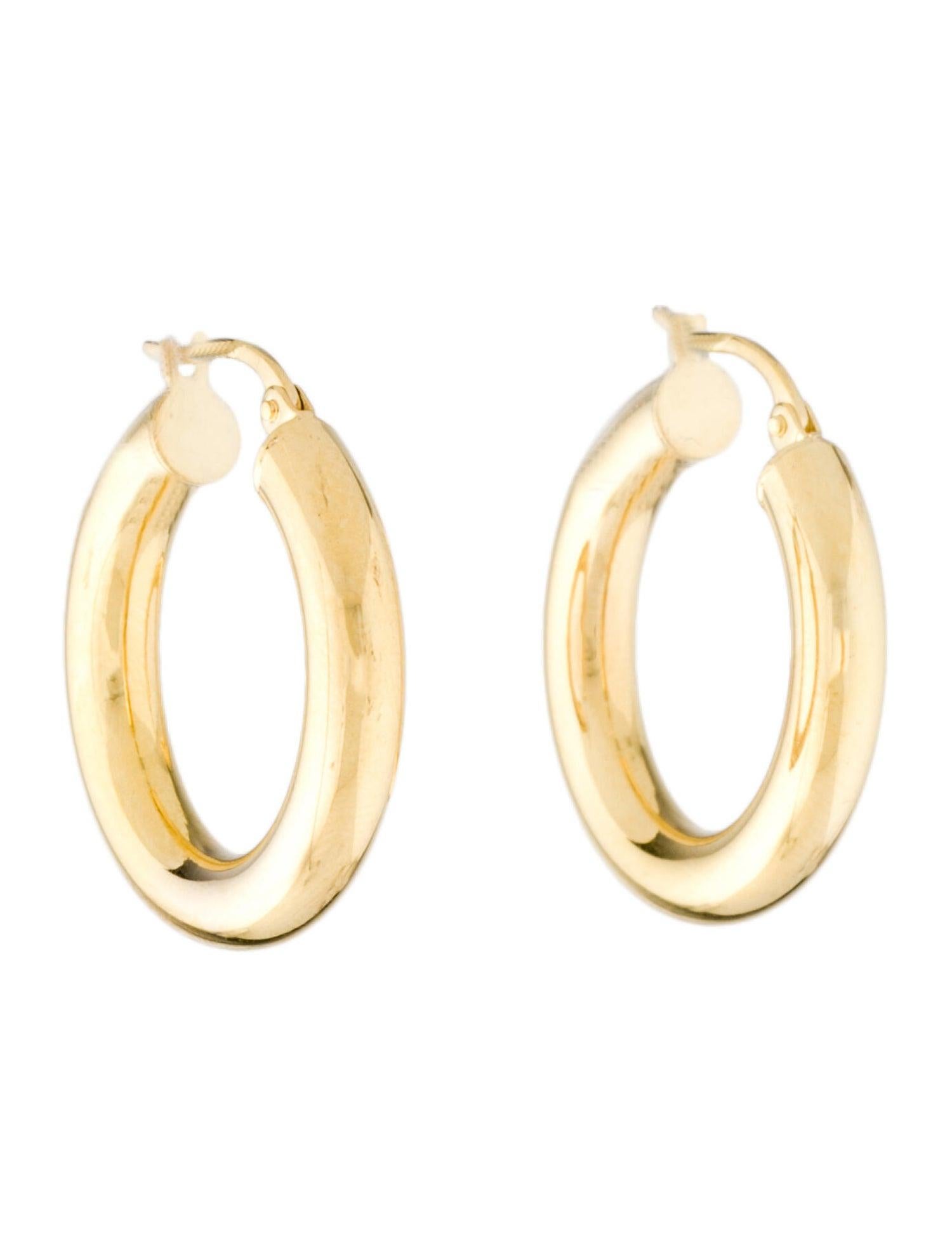 hollow gold hoop earrings