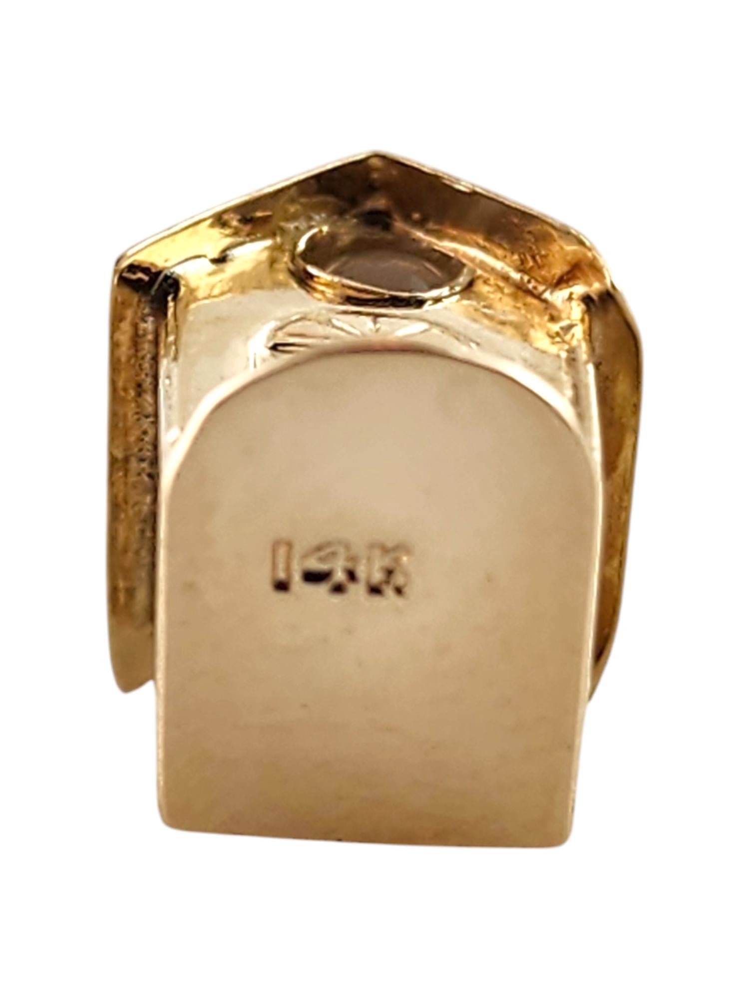 Women's 14 Karat Yellow Gold Church Chapel Charm #19809 For Sale