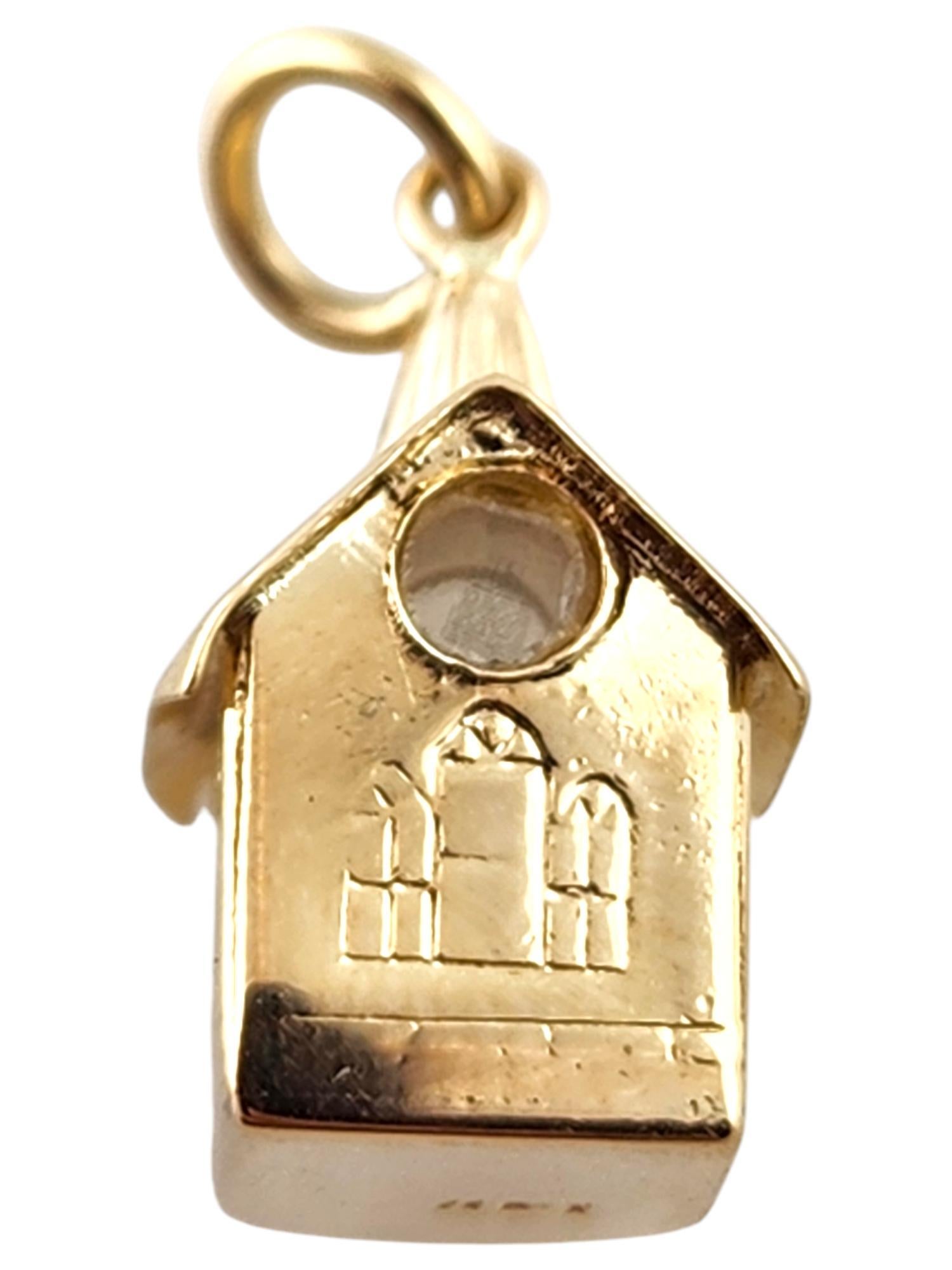 14 Karat Yellow Gold Church Chapel Charm #19809 For Sale 1