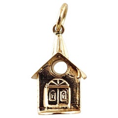 Breloque de chapelle d'église en or jaune 14 carats n° 19809