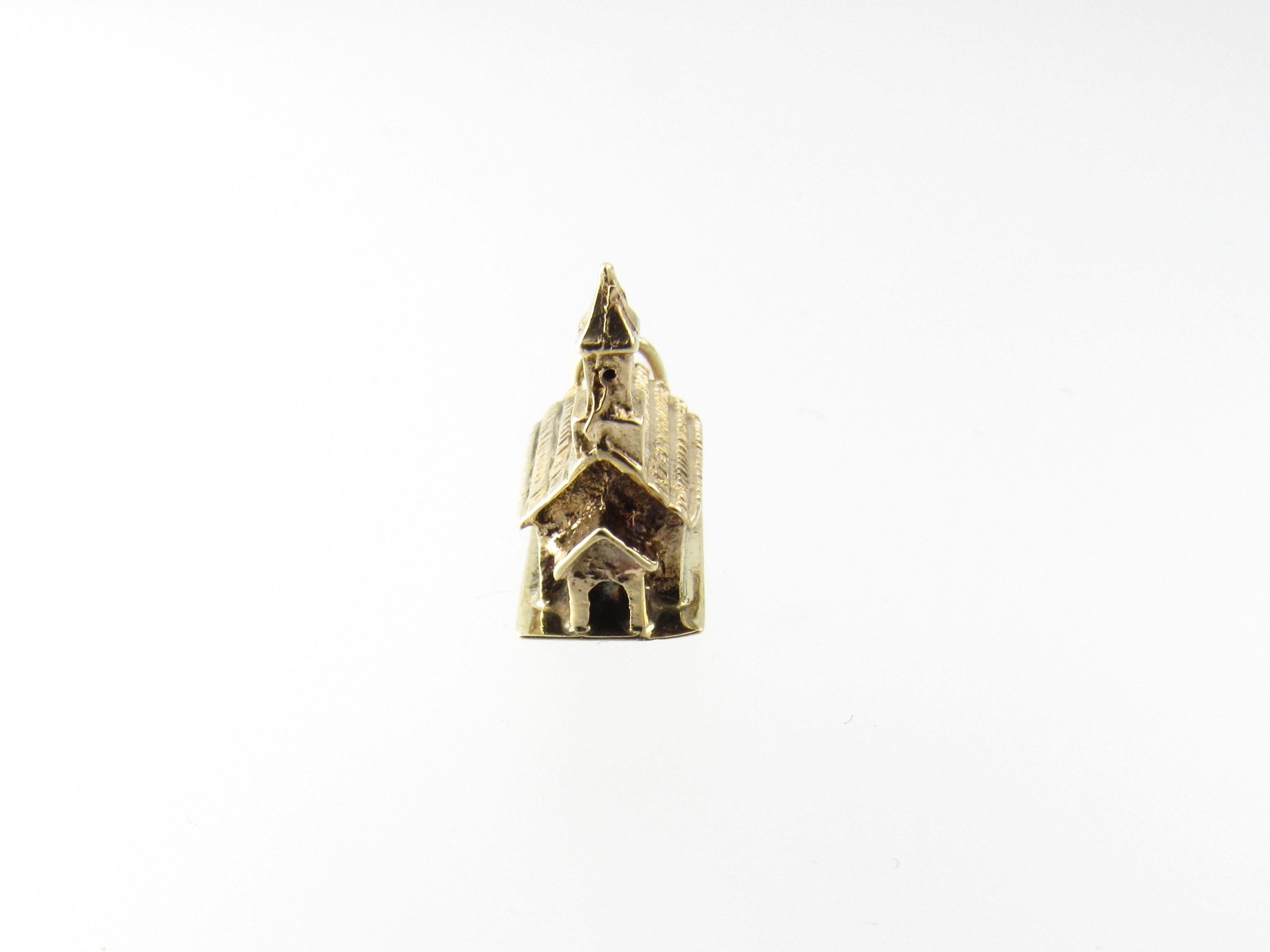 14 Karat Yellow Gold Church or Chapel Charm For Sale 1