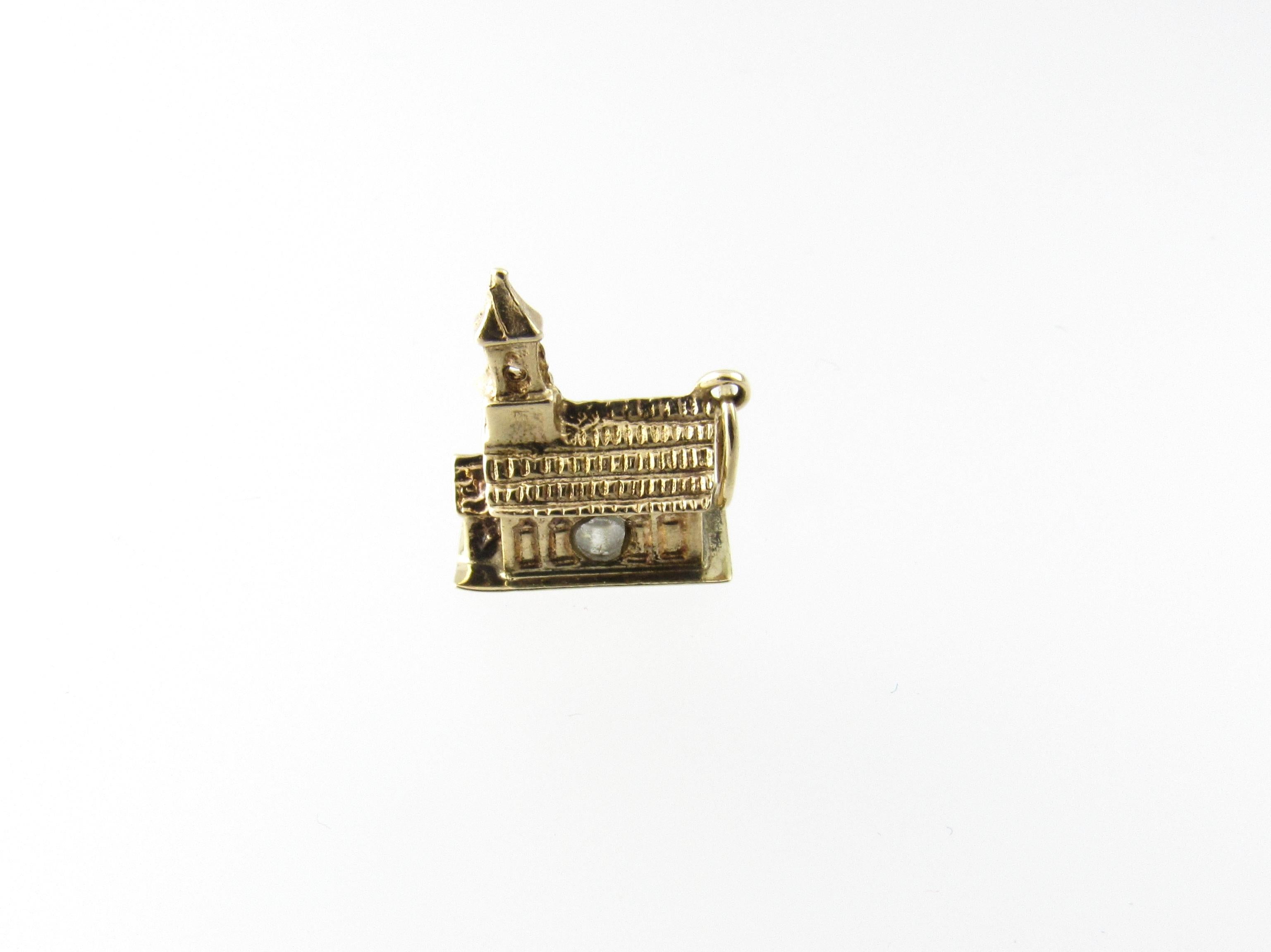 14 Karat Yellow Gold Church or Chapel Charm For Sale 4