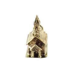 14 Karat Gelbgold Kirchen- oder Kapellenanhänger