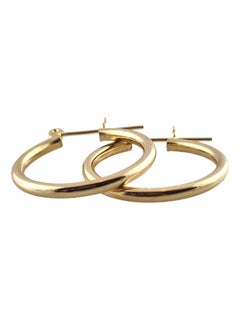 14 Karat Yellow Gold Circle Hoop Earrings #18504