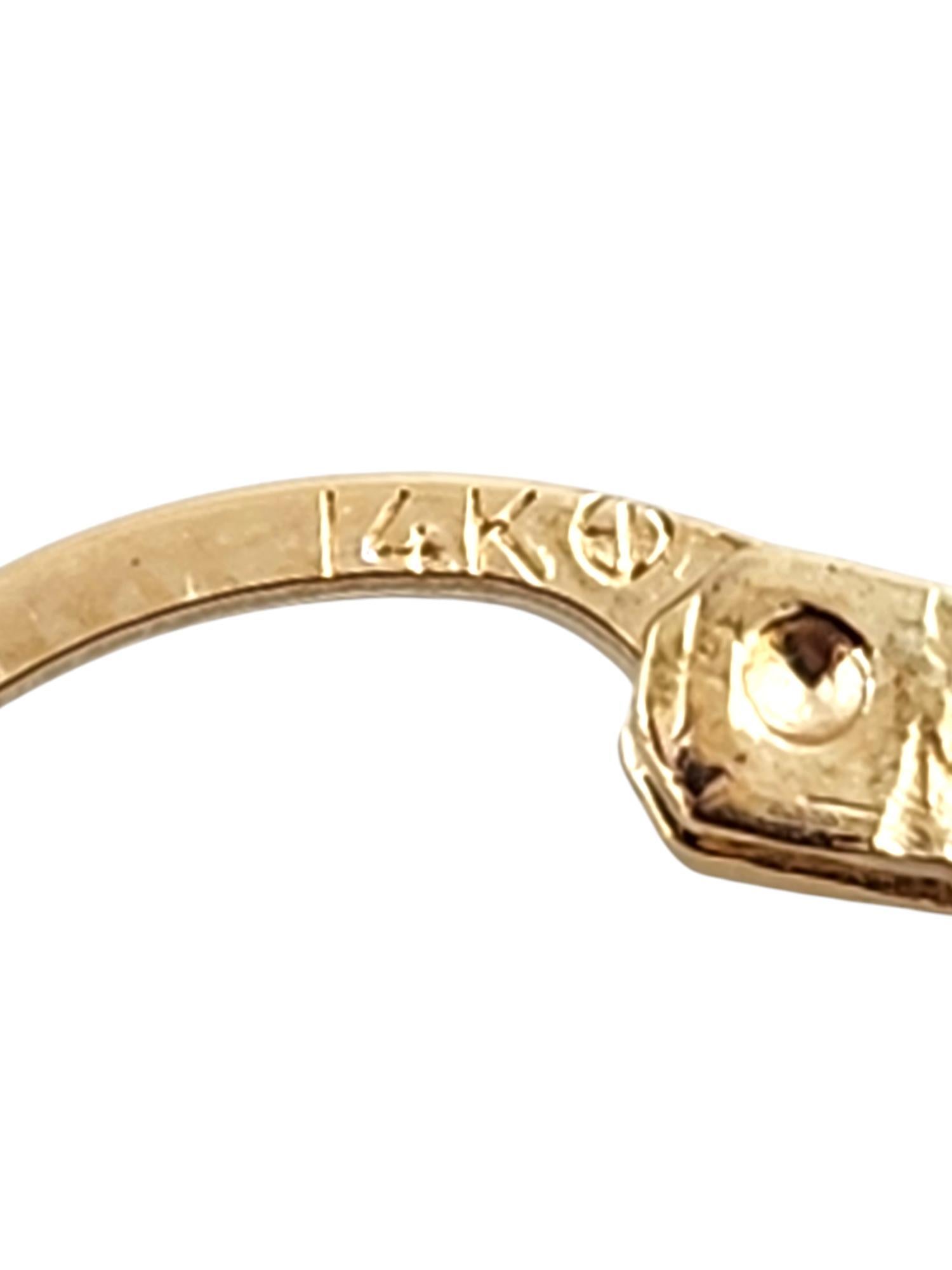Créoles en or jaune 14 carats n° 19342 en vente 2