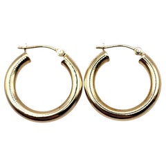 Pendientes de aro circulares de oro amarillo de 14 quilates #20467