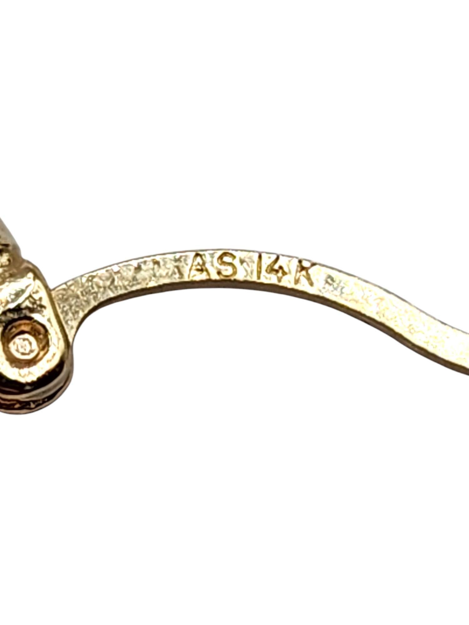 14 Karat Yellow Gold Circle Hoop Earrings #20475 For Sale 2