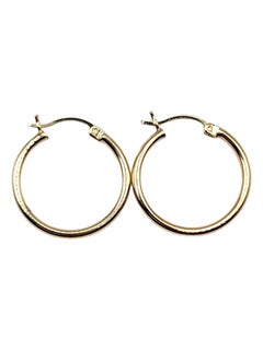 Pendientes de aro circulares de oro amarillo de 14 quilates #20475