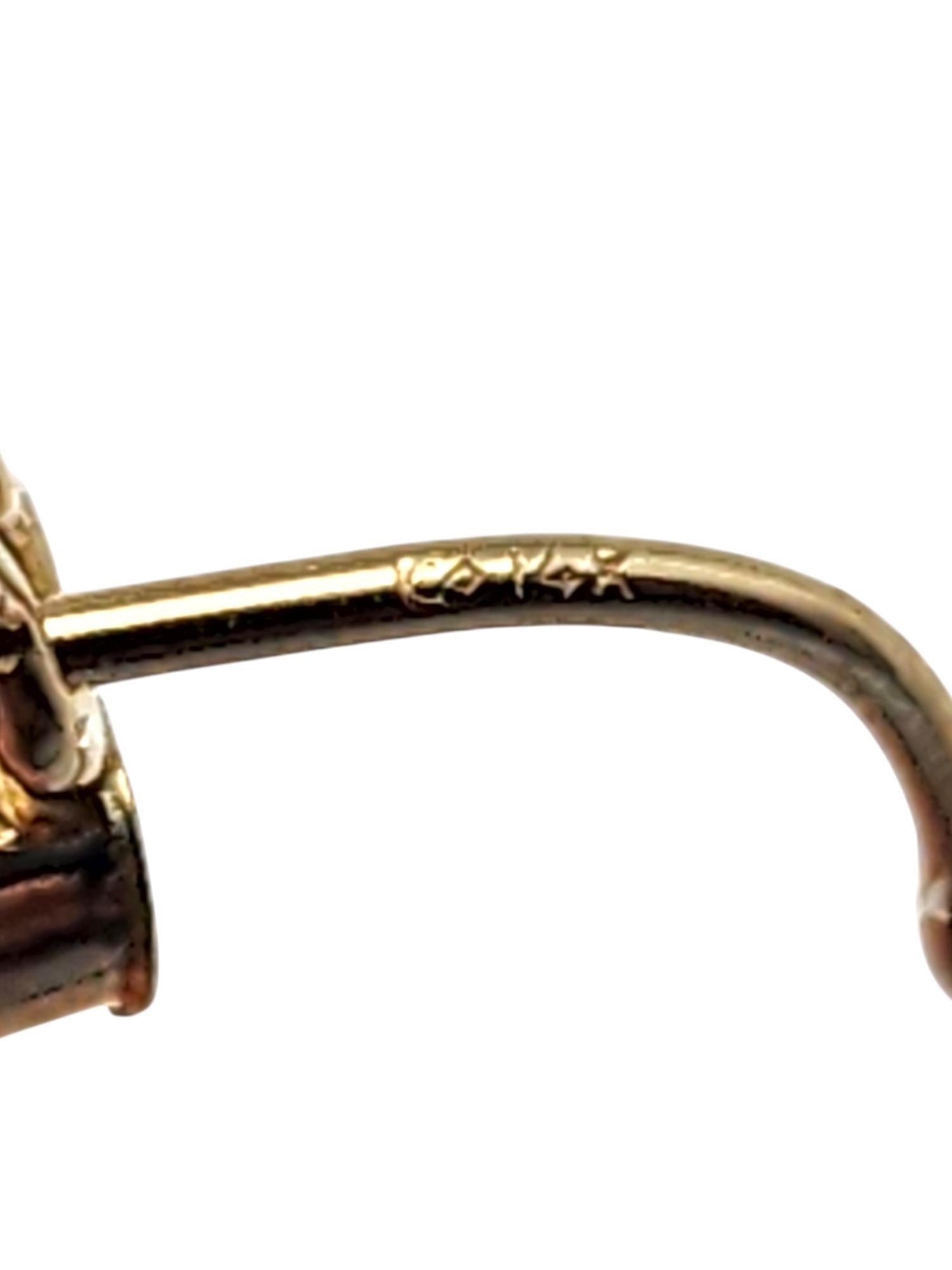 14 Karat Yellow Gold Circle Hoop Earrings #20483 For Sale 3