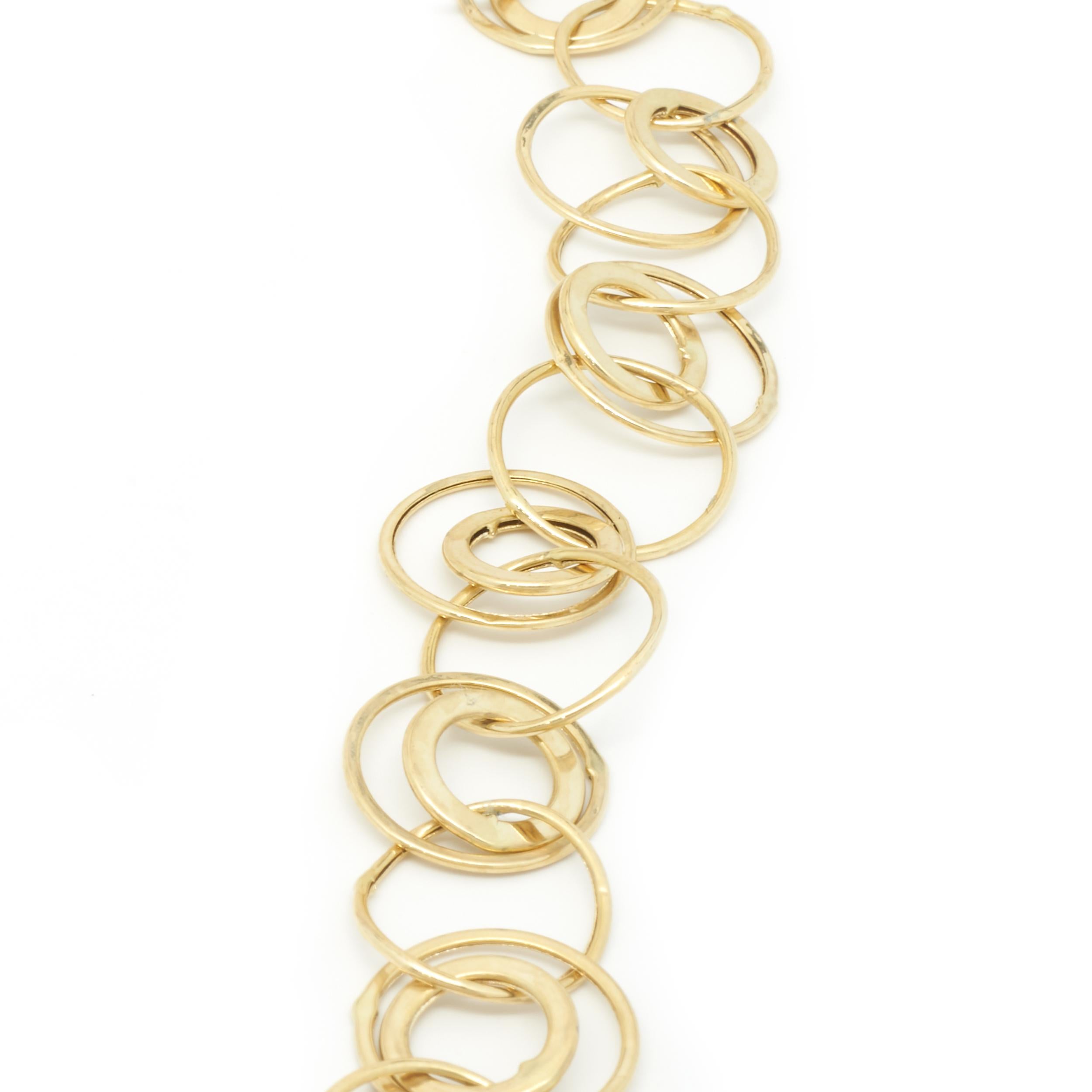 Designer: custom
Material: 14K yellow gold
Dimensions: necklace measures 16-inches
Weight: 10.00 grams
