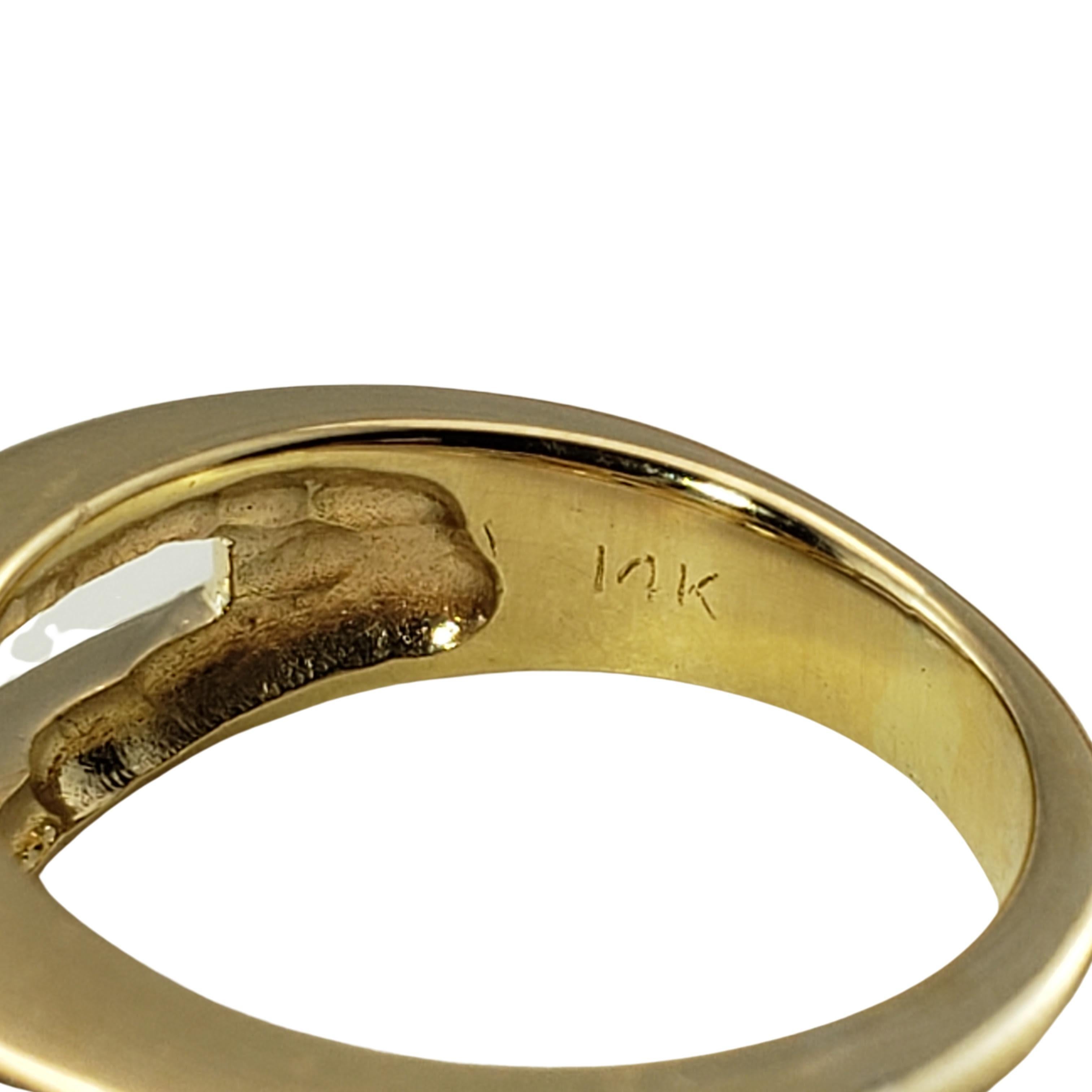 Women's 14 Karat Yellow Gold Citrine and Diamond Ring For Sale